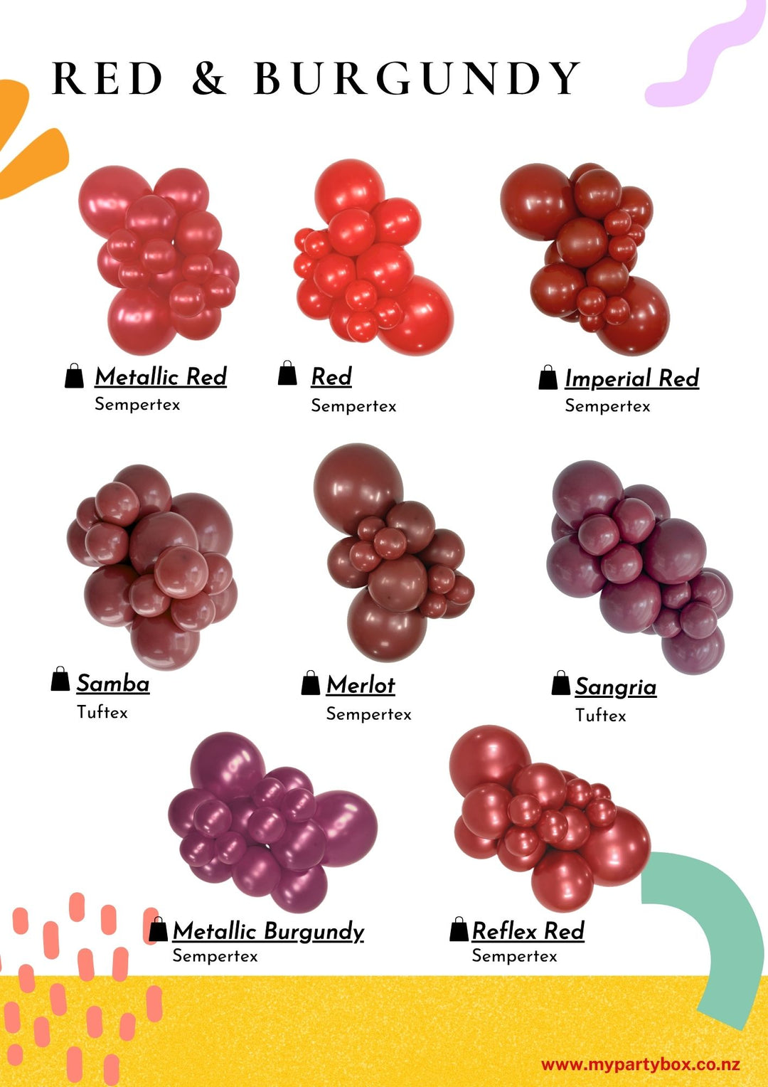 Red Latex Balloon Cluster Sample from Sempertex / Tuftex / Kalisan