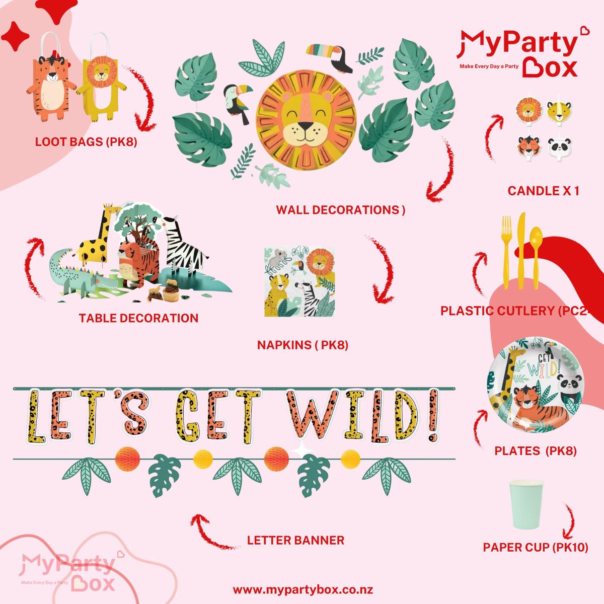 Jungle themed party supplies