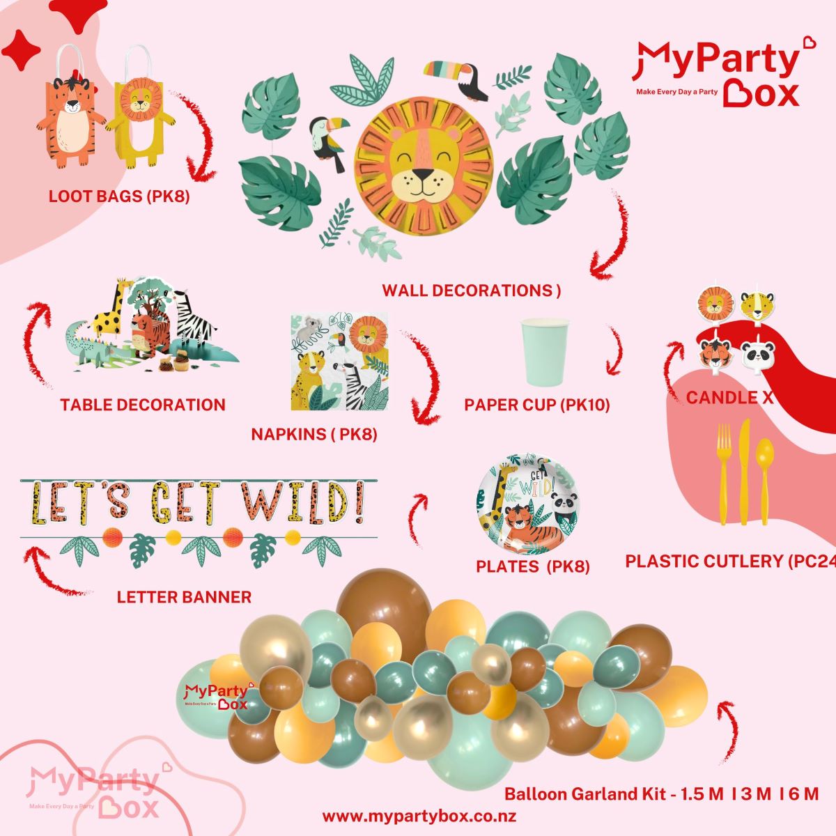 Get Wild Jungle Party Box