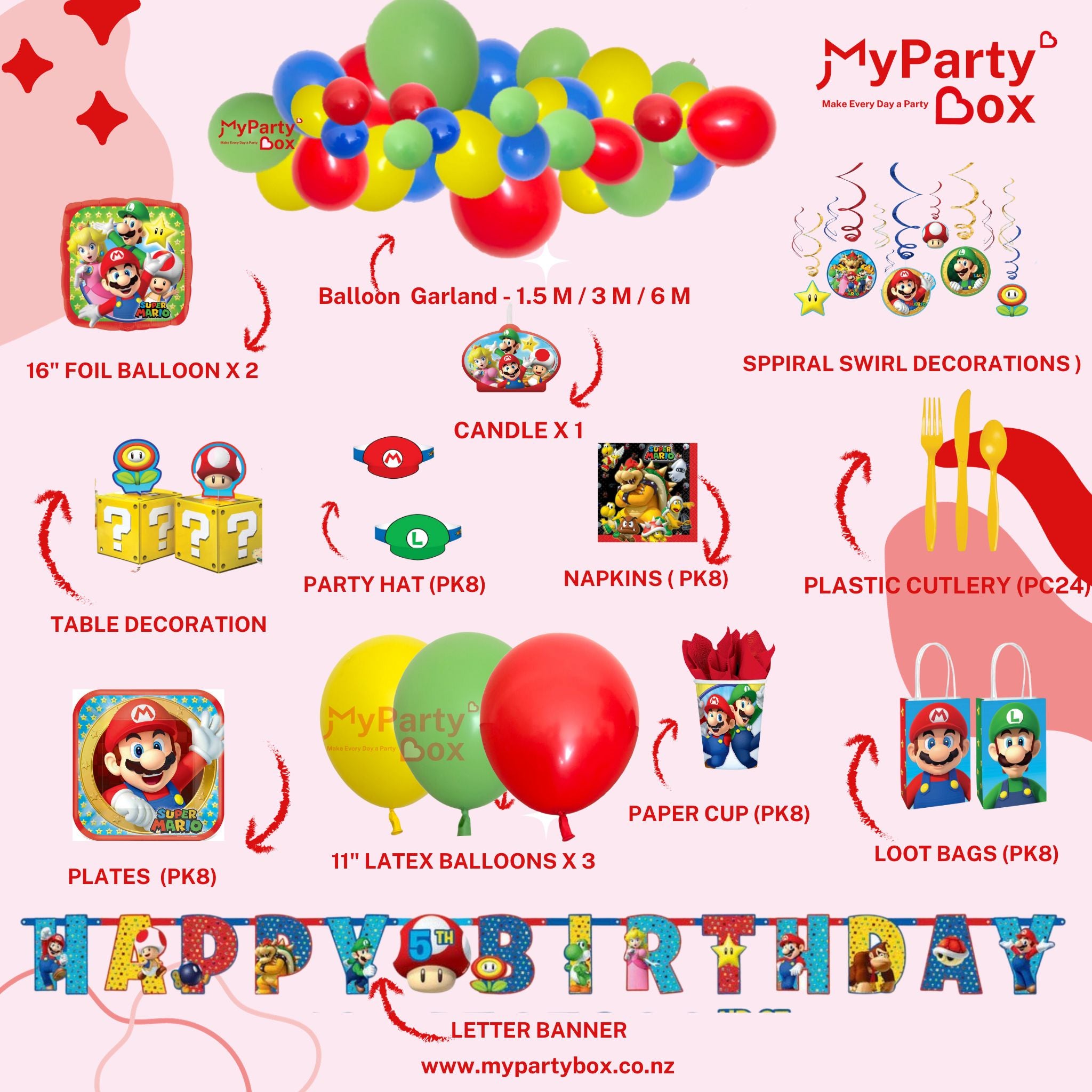 Super Mario Brothers Party Box