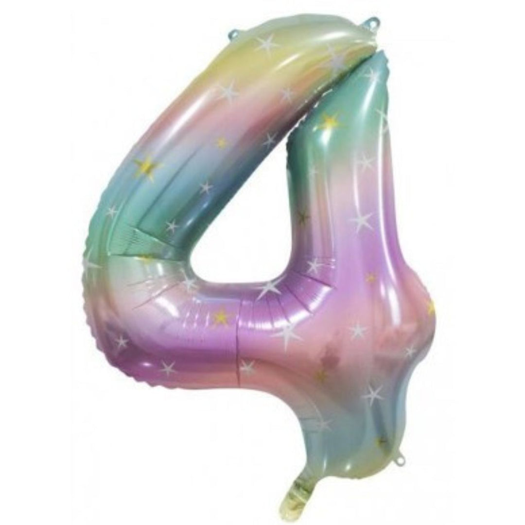 34" Pastel Rainbow Number - 4