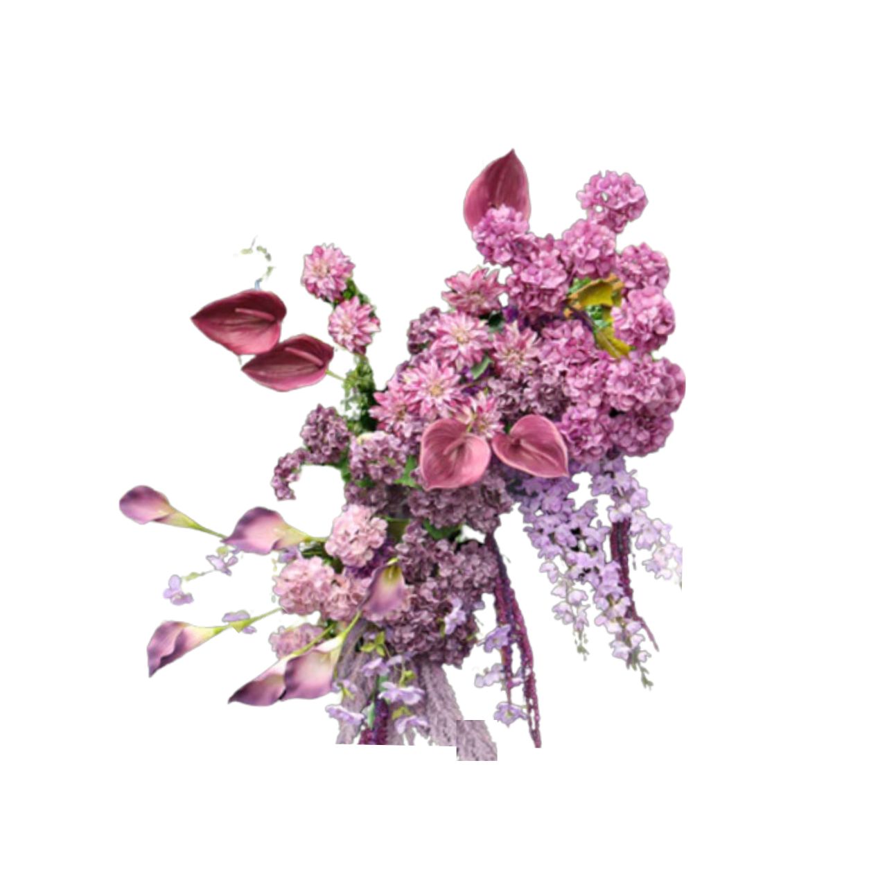 Purple & Pink Floral Arrangement - Hanging