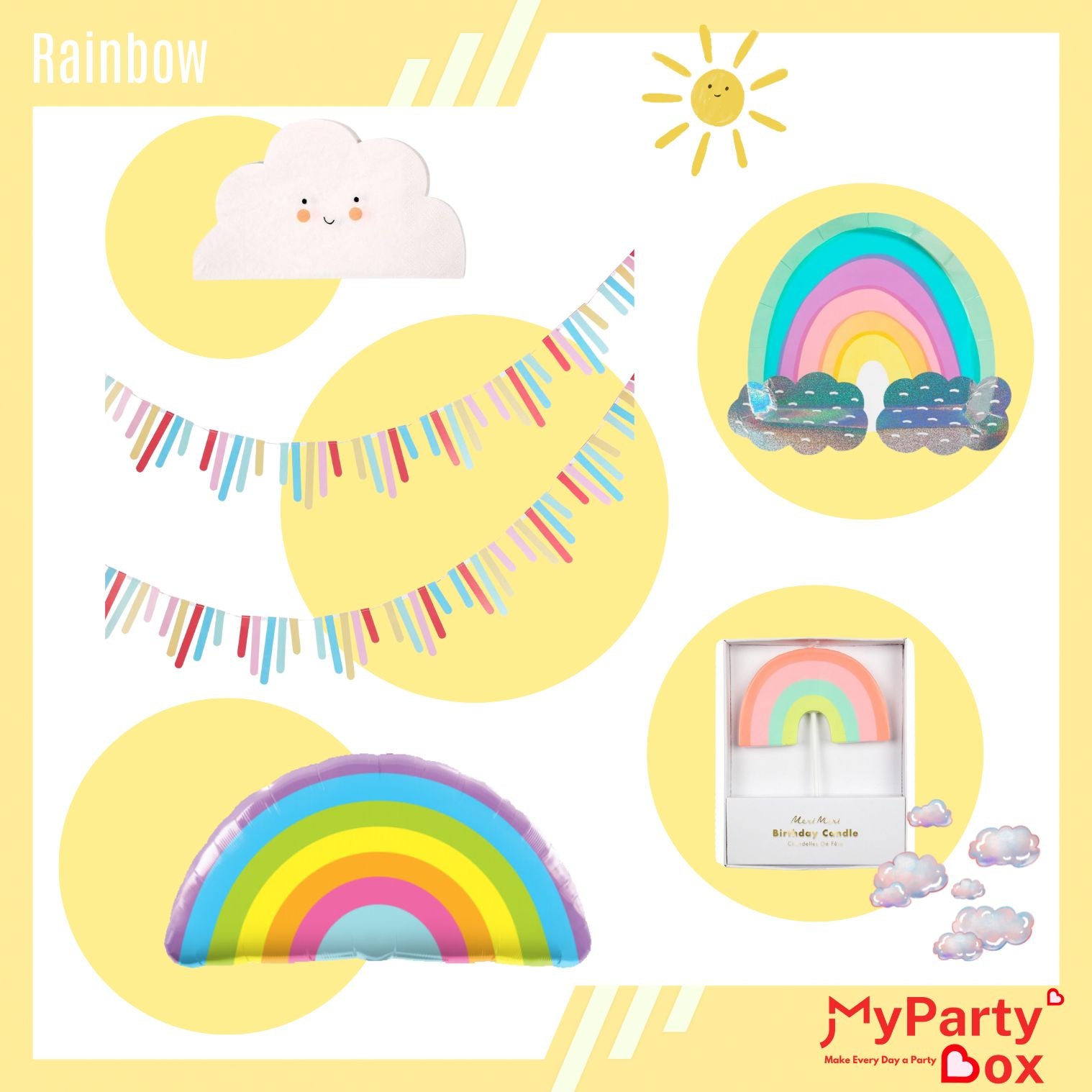 Rainbow Mini Party Box l Kid's Theme Party Supplies Auckland l NZ ...