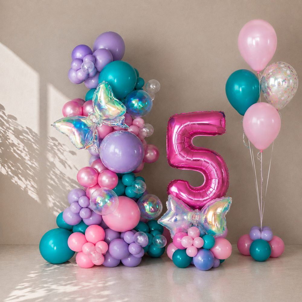 Ready-to-Use Party Balloon Display Set - mermaid