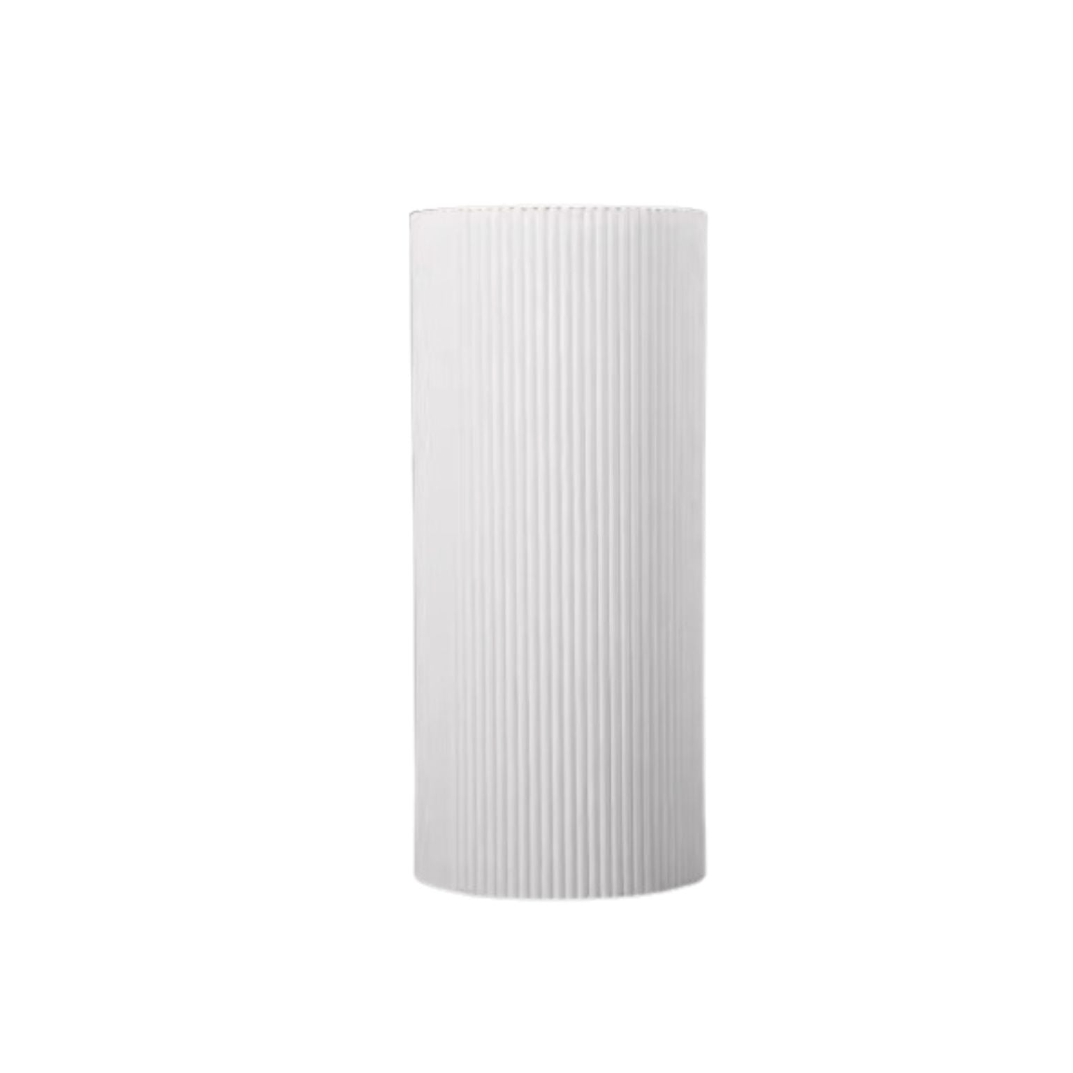 White Ripple Plinth Cylinder