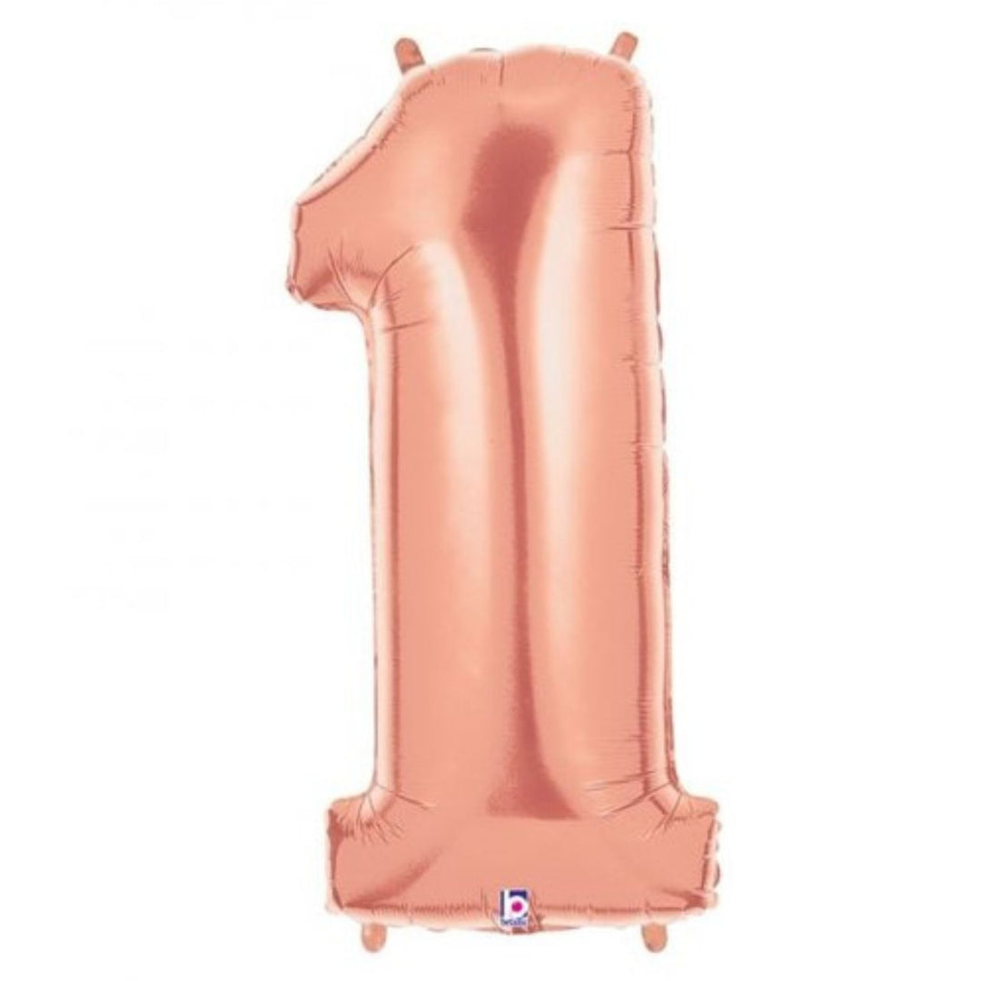 40" Rose Gold Foil Number Balloon - 1