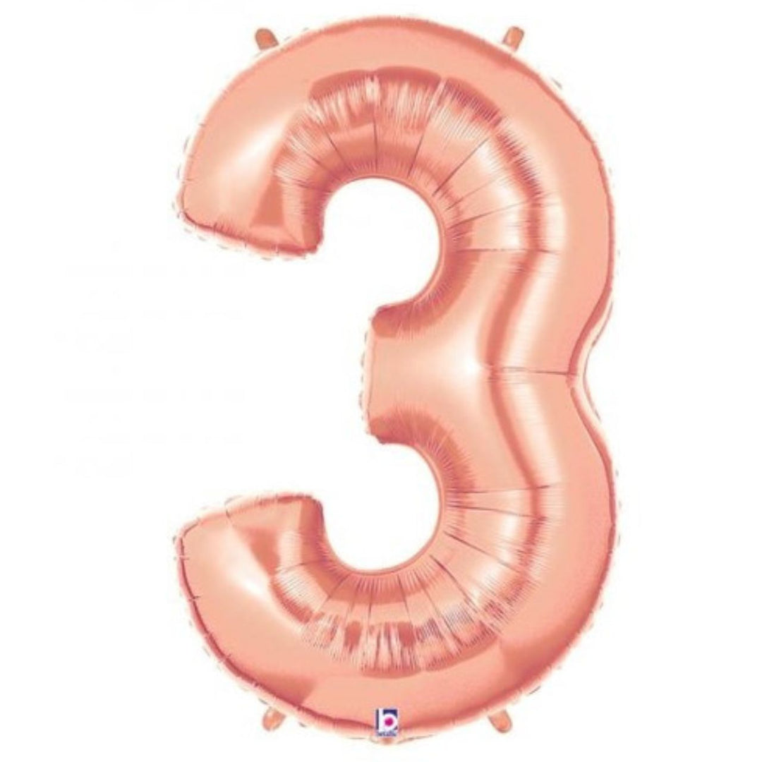 40" Rose Gold Foil Number Balloon - 3
