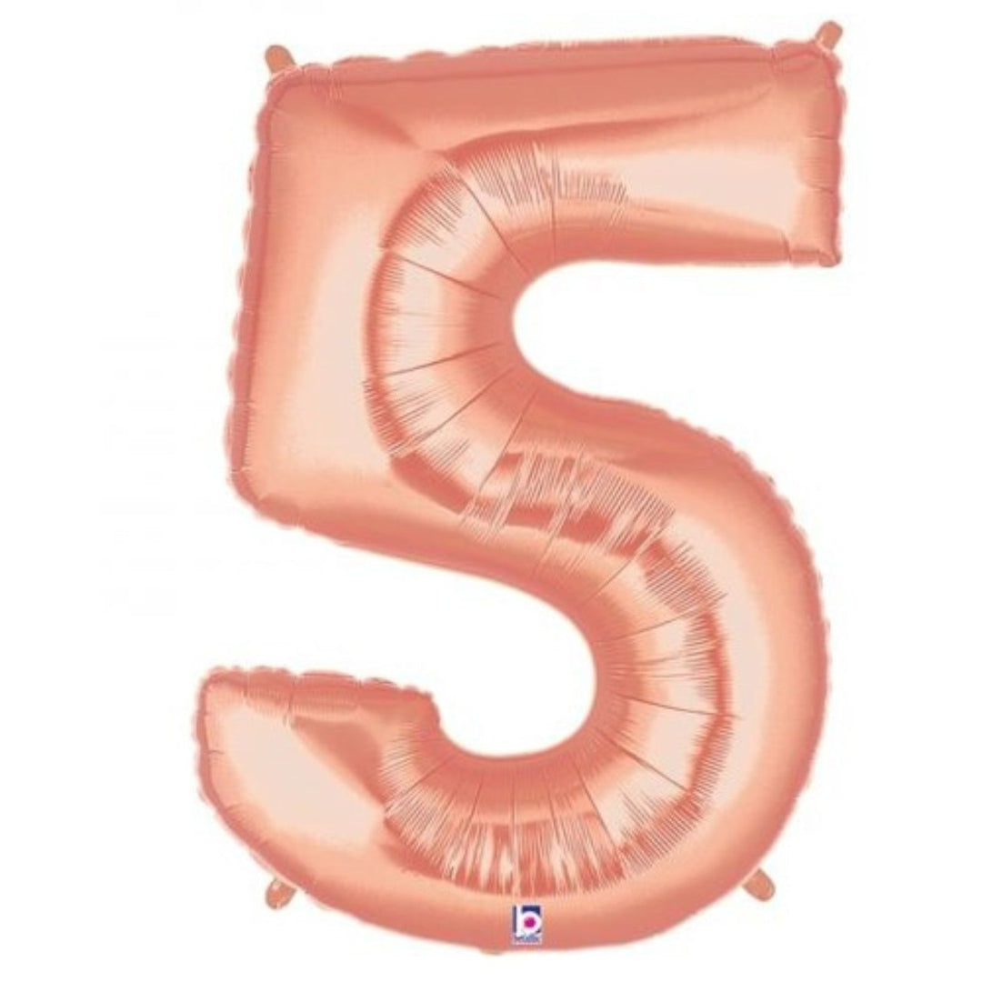 40" Rose Gold Foil Number Balloon - 5