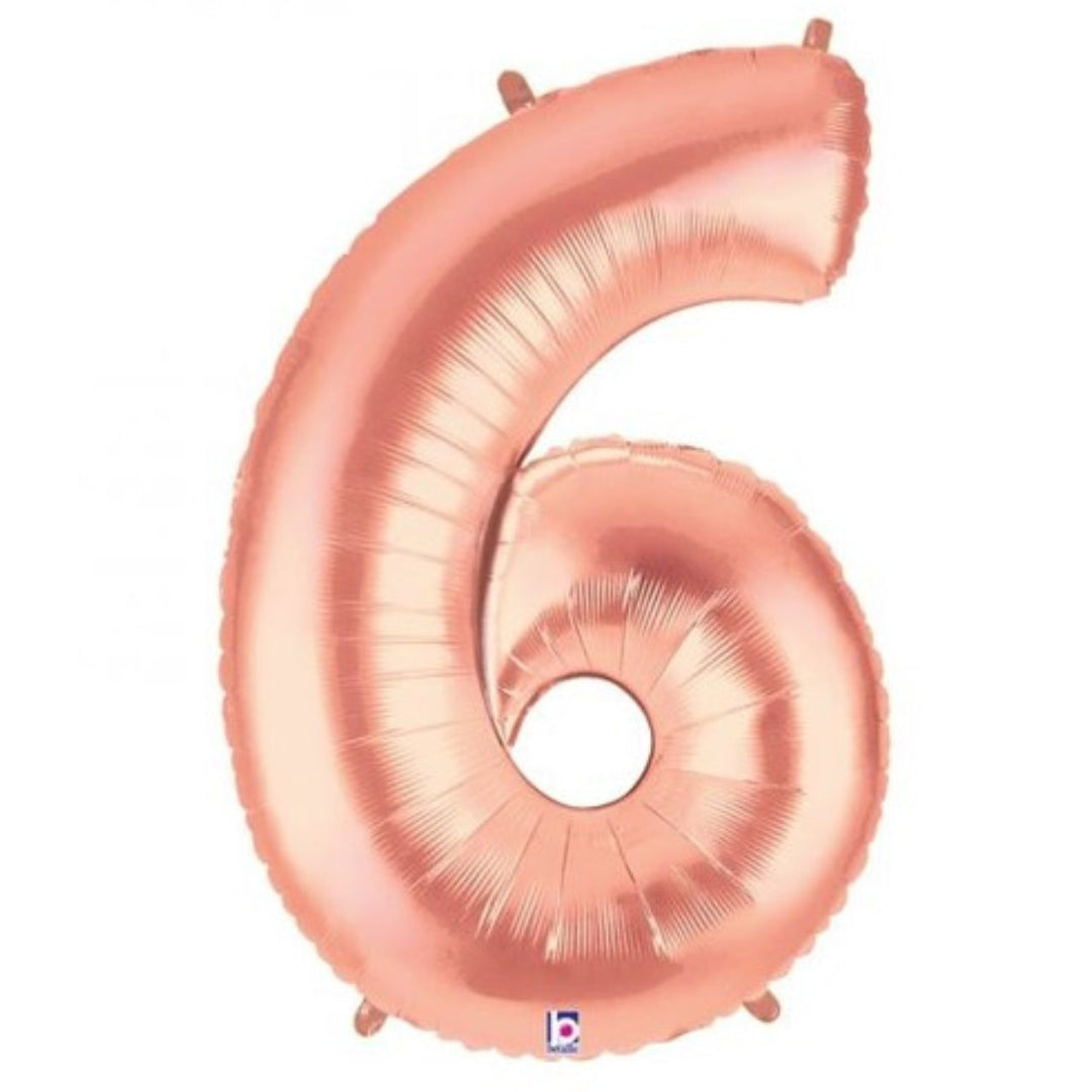 40" Rose Gold Foil Number Balloon - 6