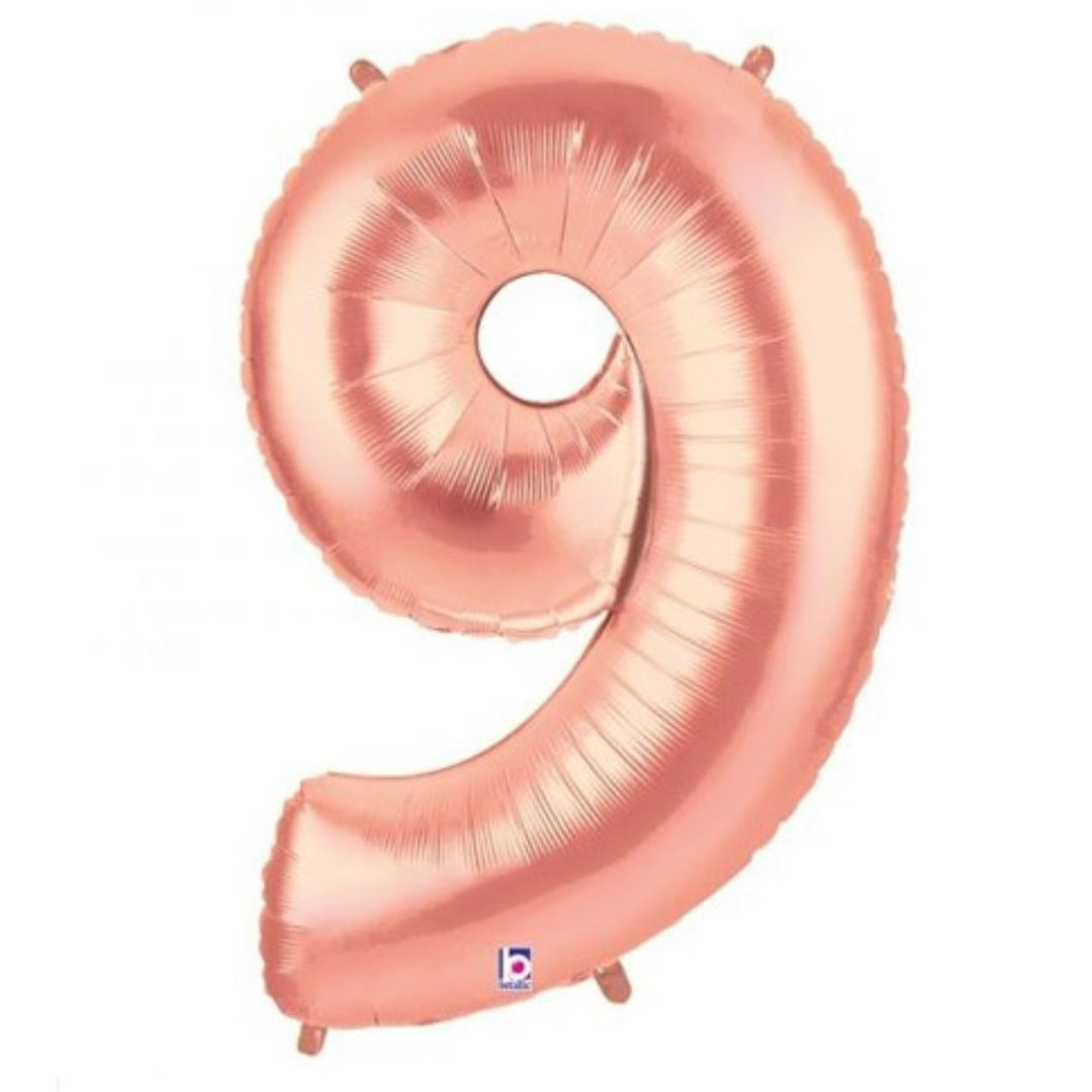 40" Rose Gold Foil Number Balloon - 9