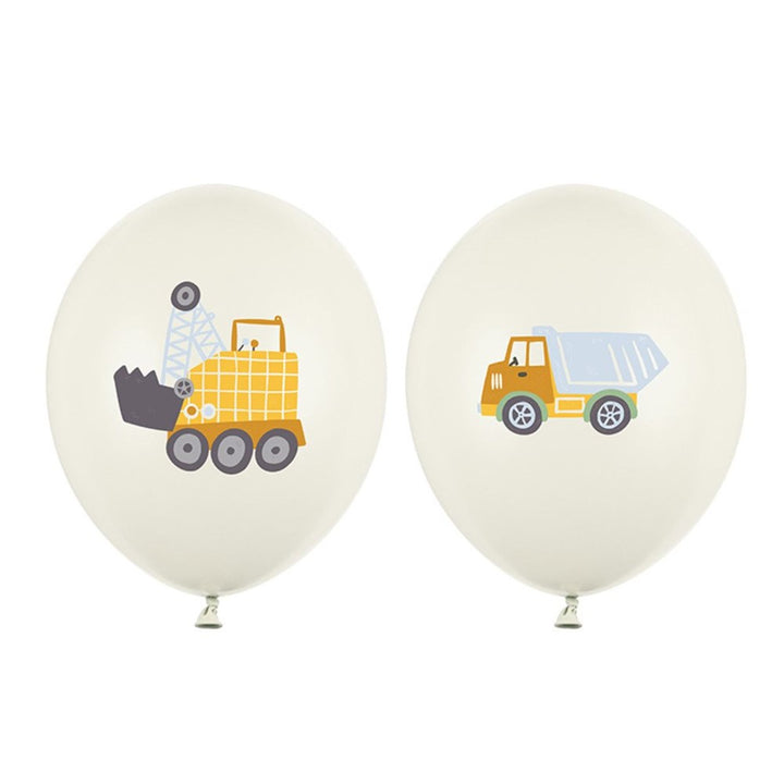 12" (30cm) Construction Vehicles Print Latex Balloon