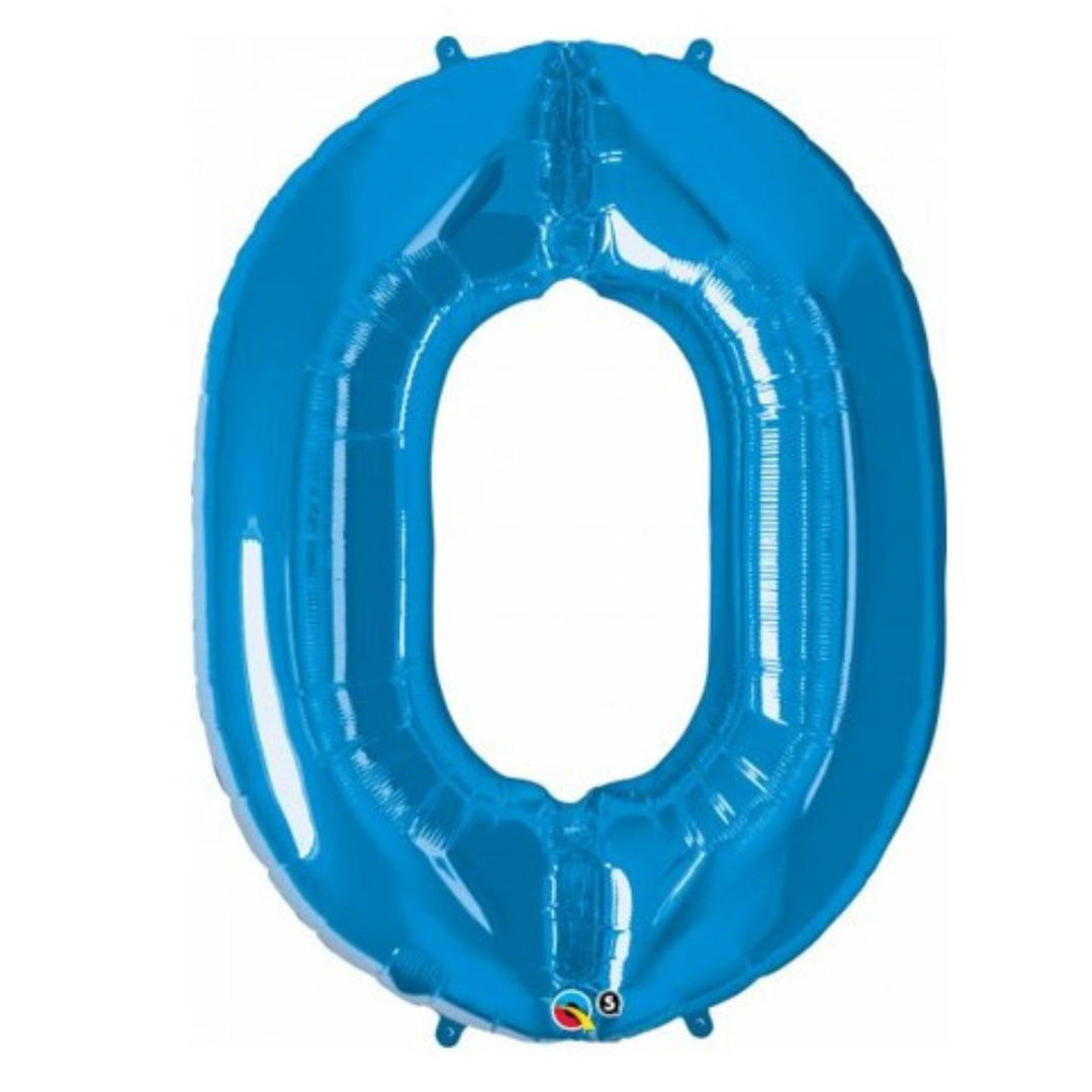 34" Sapphire Blue Foil Number - 0
