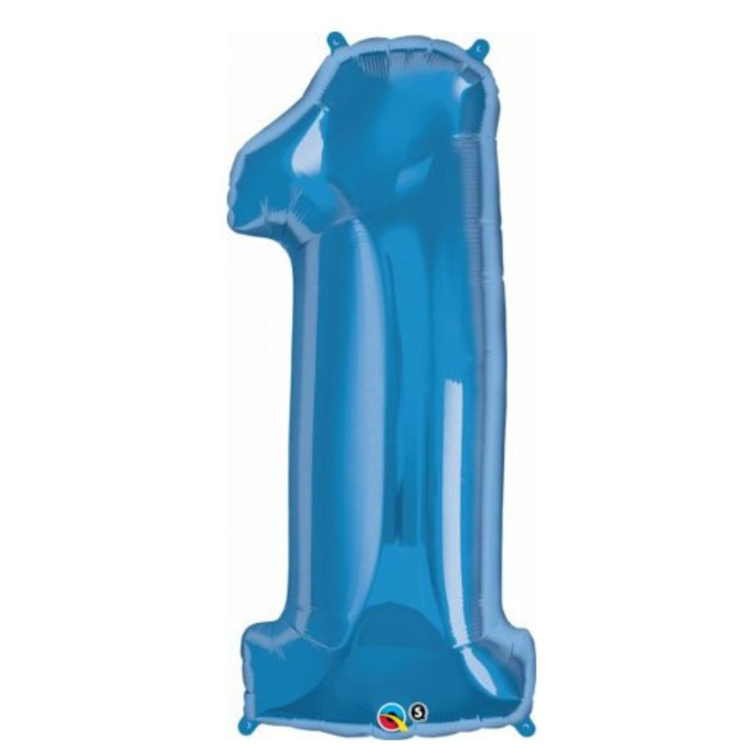 34" Sapphire Blue Foil Number - 1