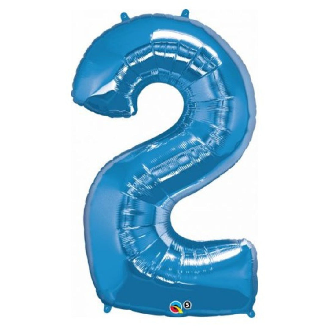 34" Sapphire Blue Foil Number - 2