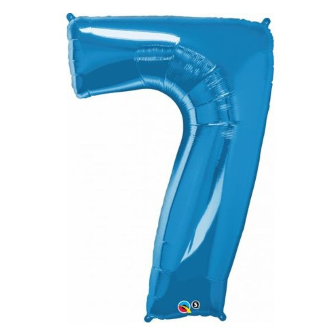 34" Sapphire Blue Foil Number - 7