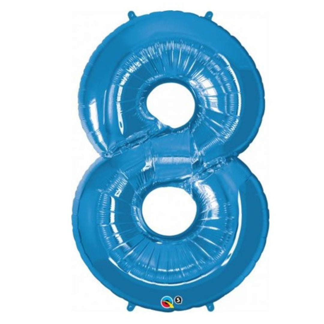 34" Sapphire Blue Foil Number - 8