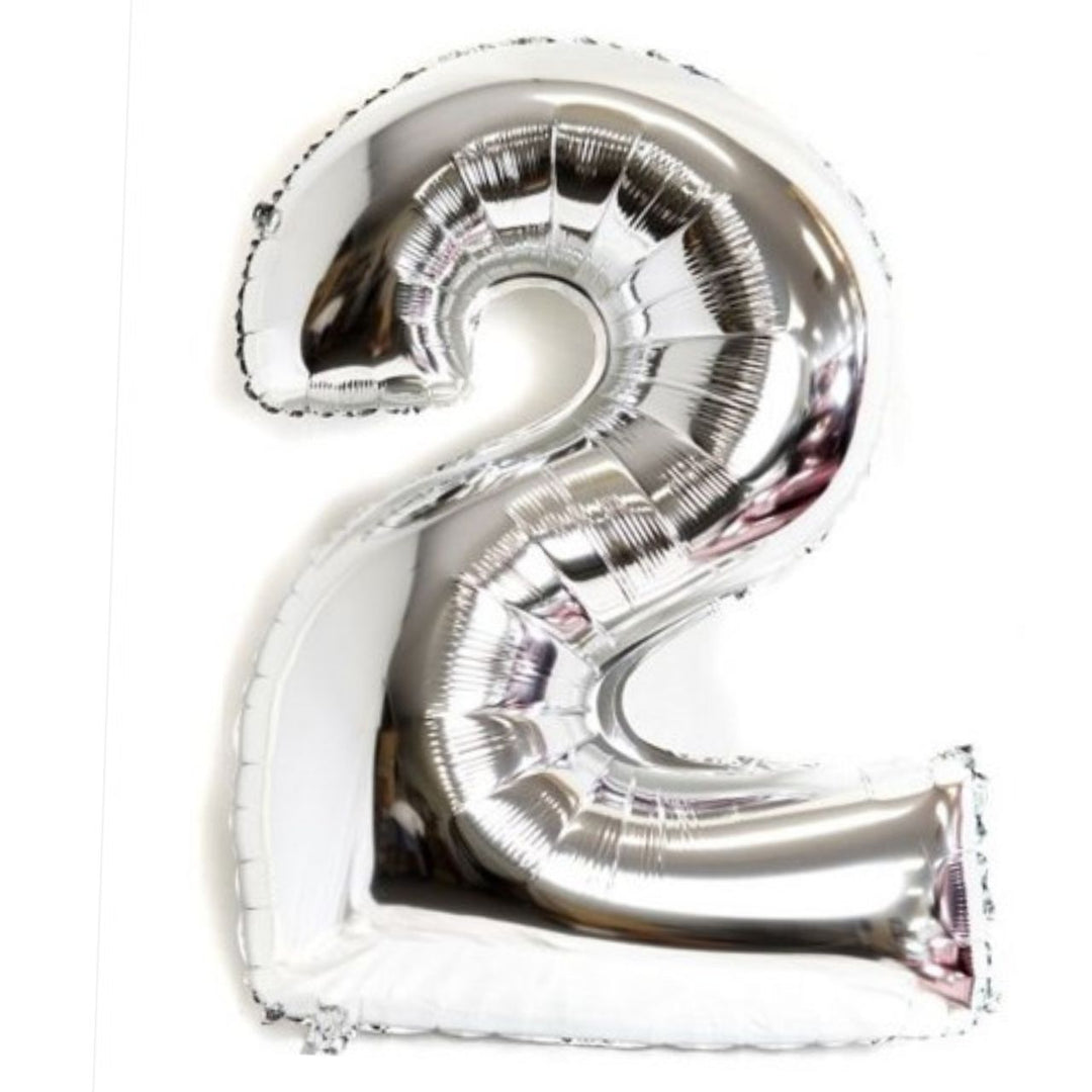 40" Silver Foil Number Silver - 2