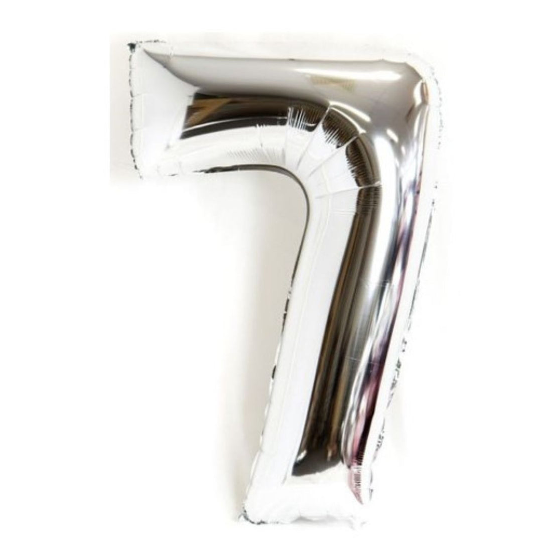 40" Silver Foil Number Silver - 7
