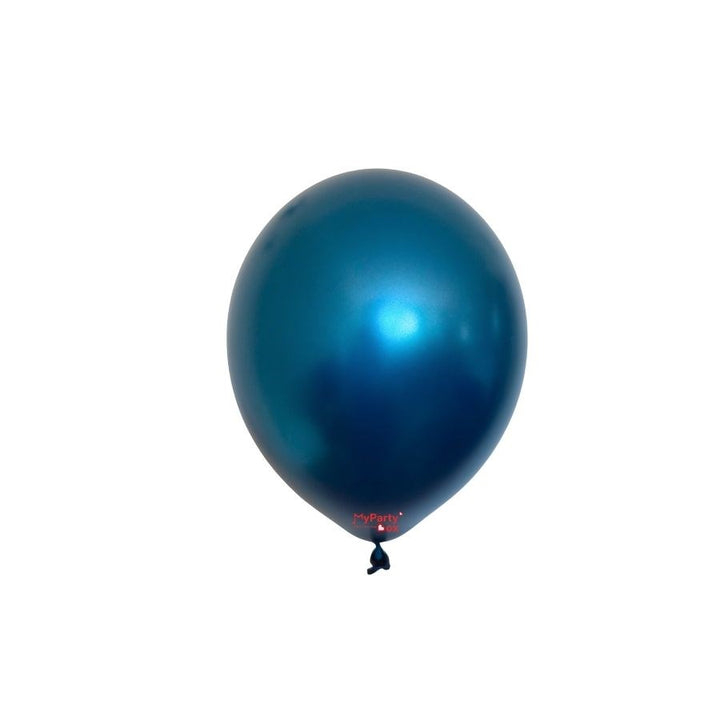 Blue balloon with 'MyParty' branding on a white background