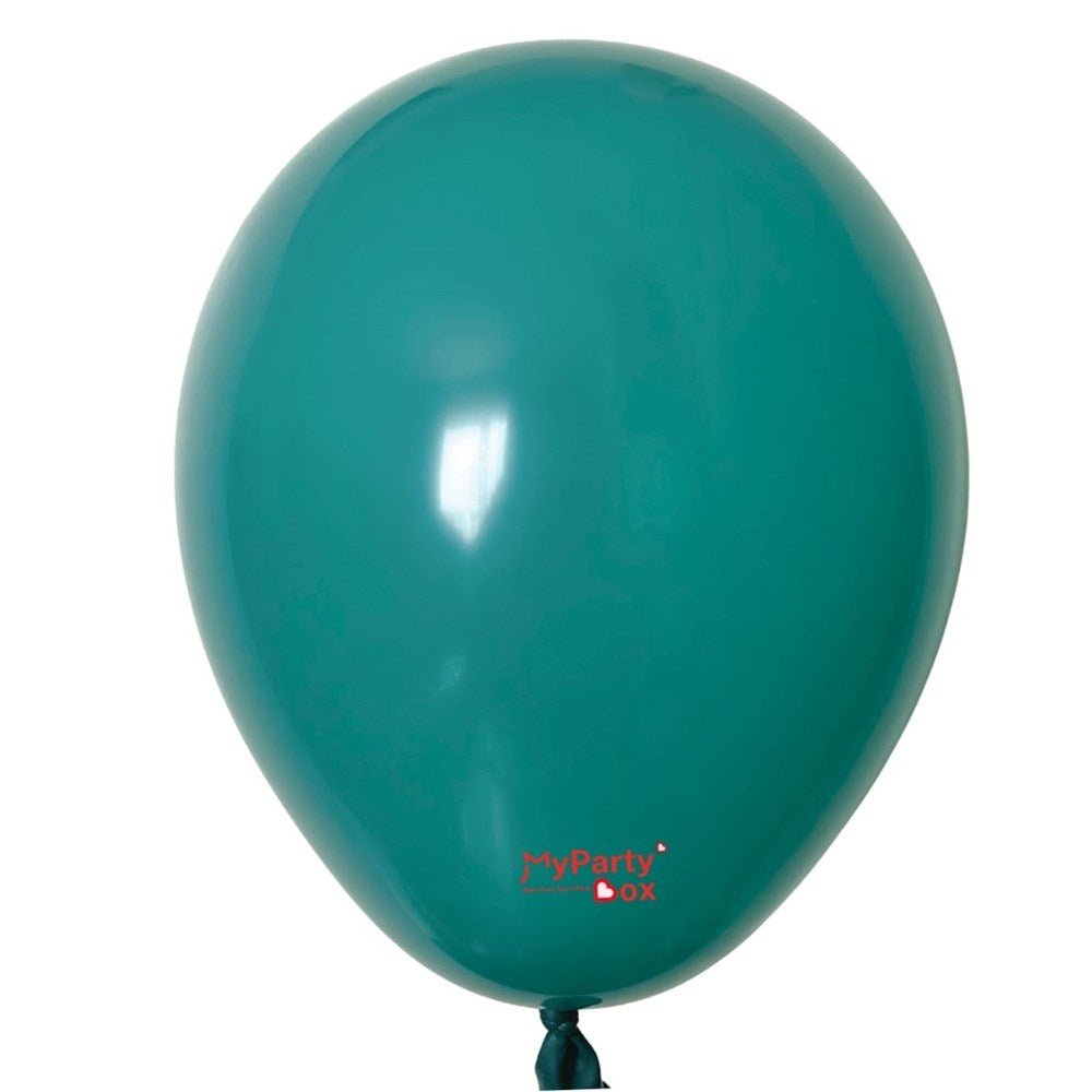 Teal balloon with 'My Party Box' logo on a white background