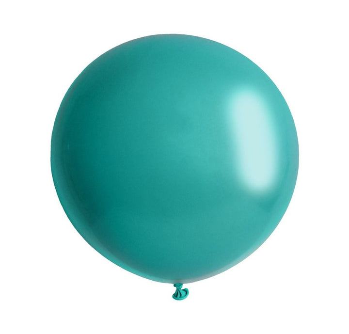 Teal balloon on a white background