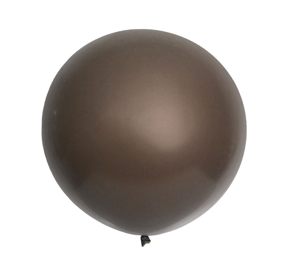 Single brown balloon on a white background