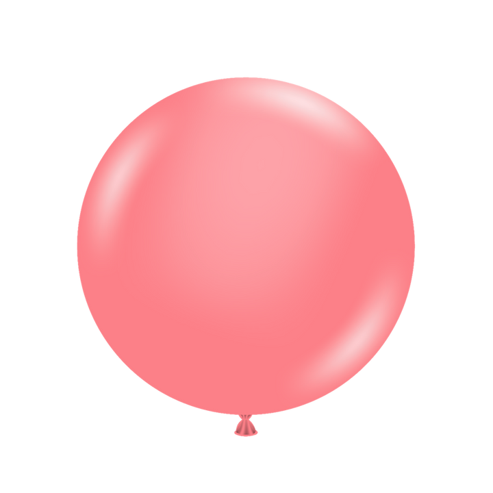 Large coral balloon on a white background
