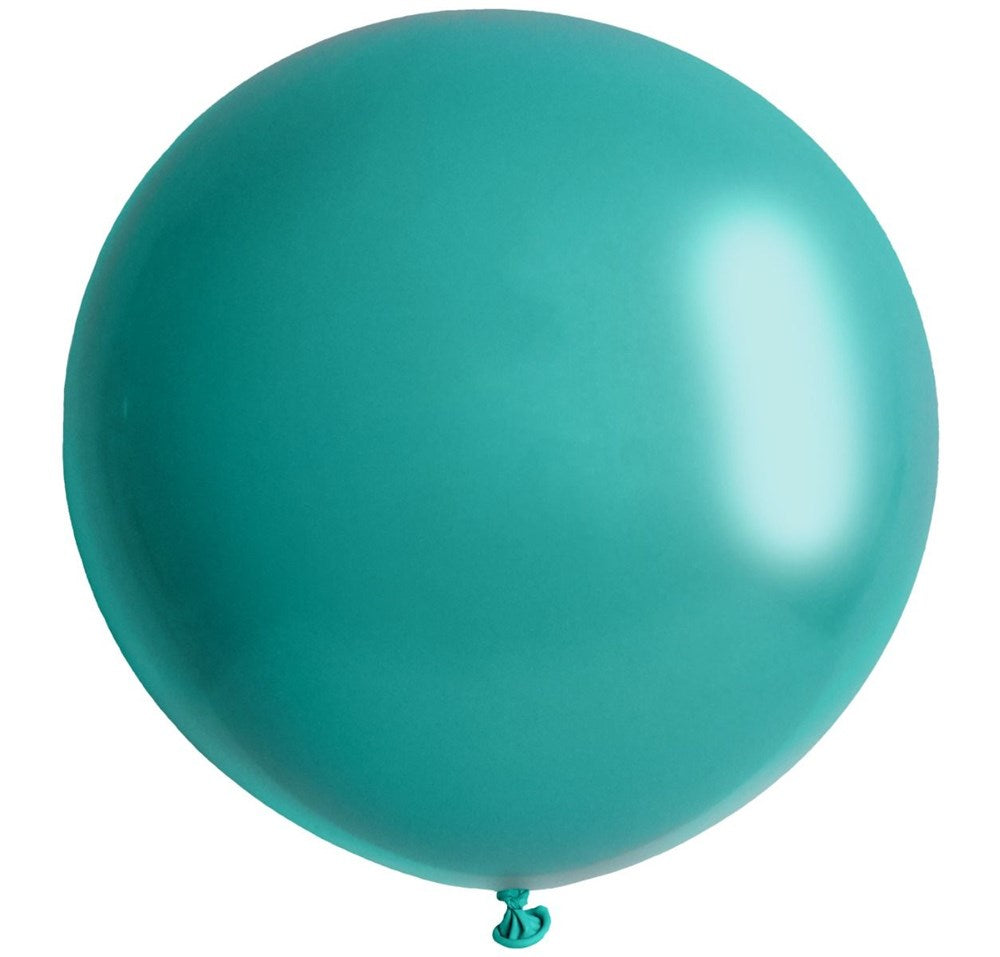 Teal balloon on a white background
