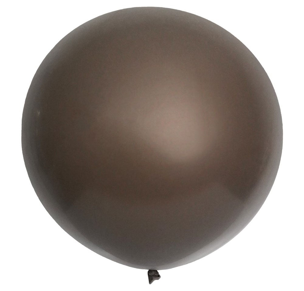 Large metallic brown balloon on a white background