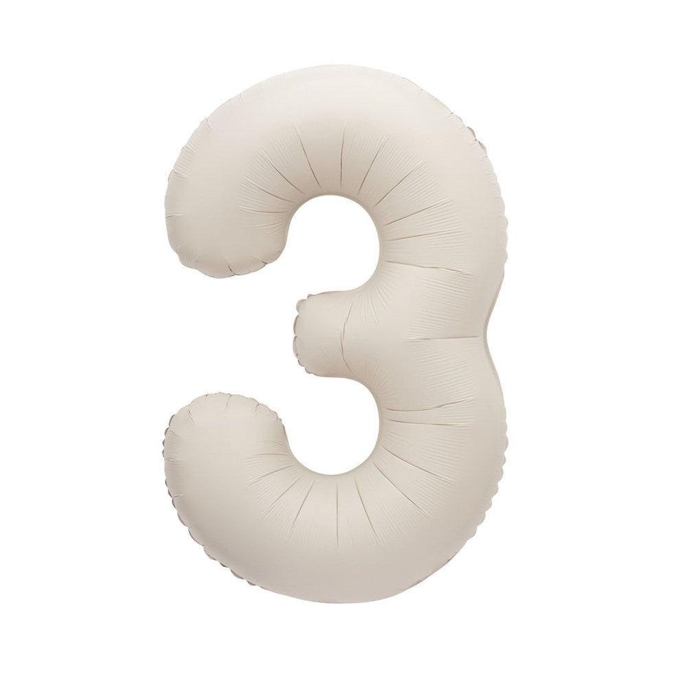 34" Matte Nude Foil Number Balloon 3