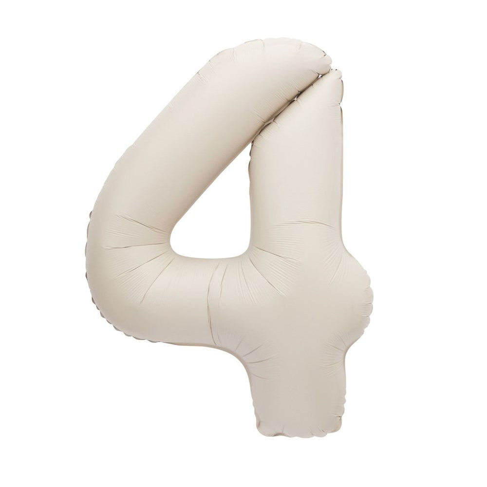 34" (86cm) Matte Nude Foil Number Balloon 4