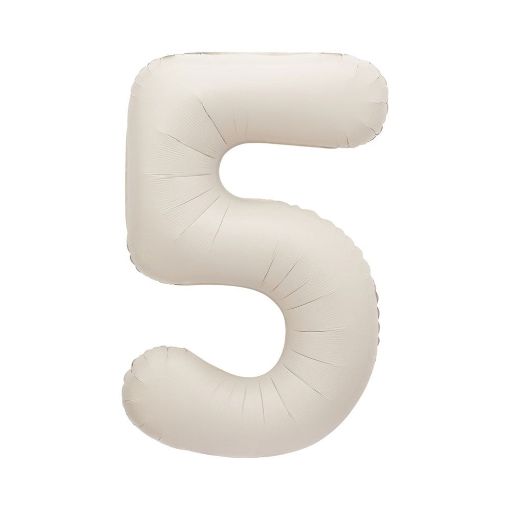 34" (86cm) Matte Nude Foil Number Balloon 5