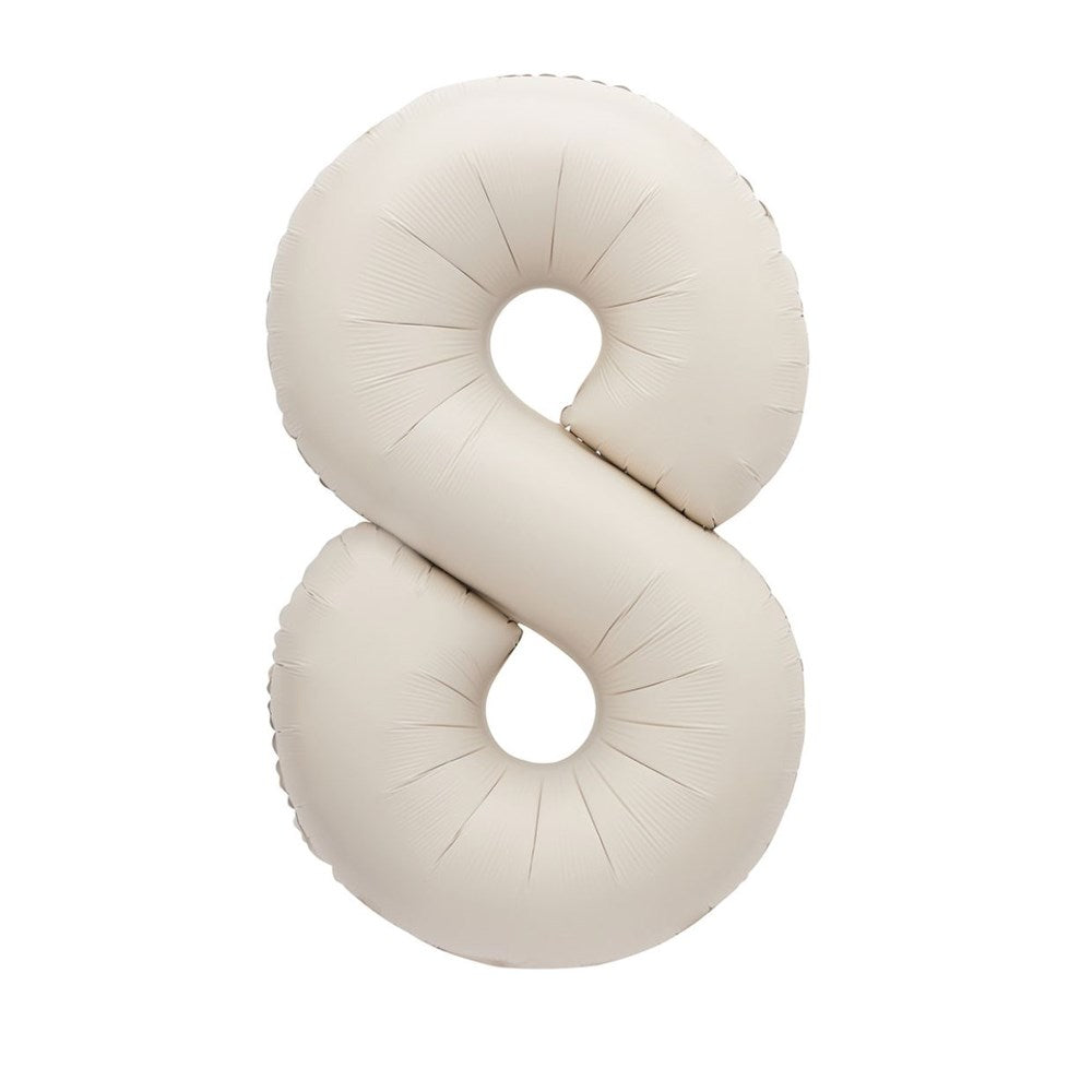 34" (86cm) Matte Nude Foil Number Balloon 8