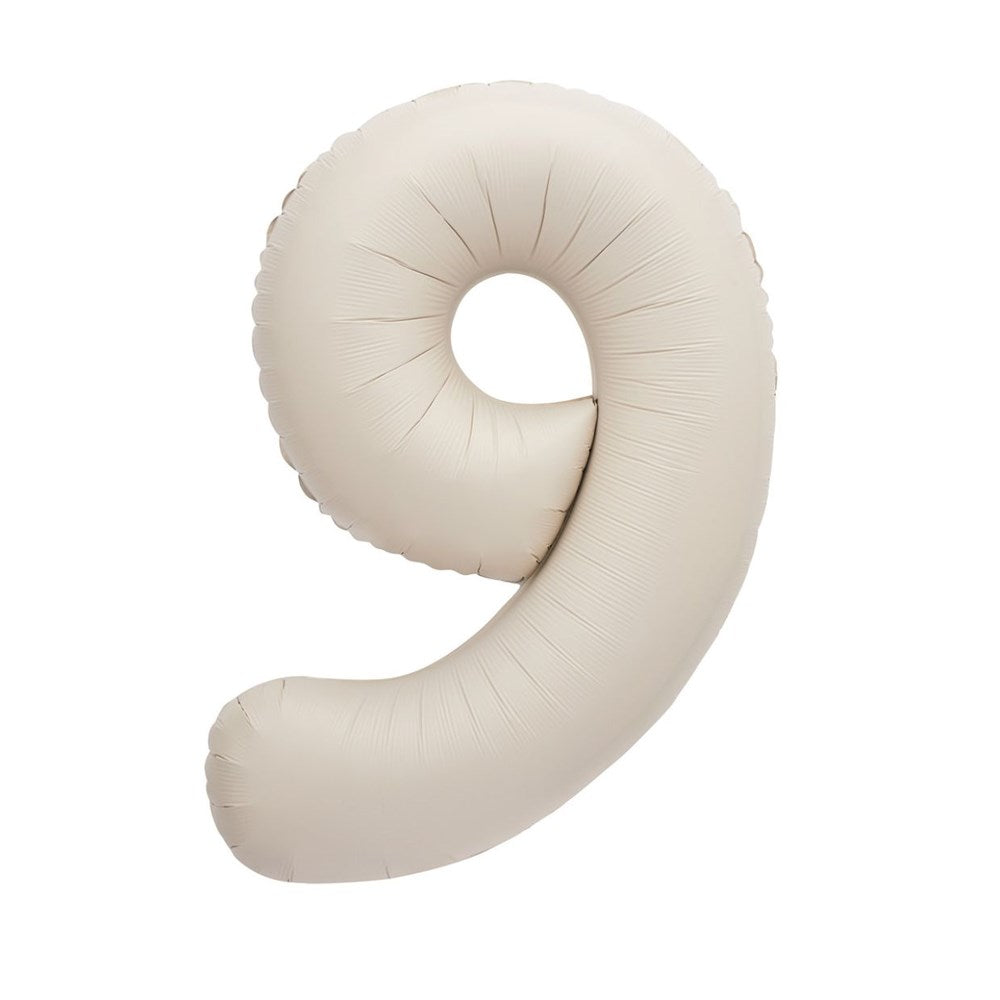 34" (86cm) Matte Nude Foil Number Balloon 9