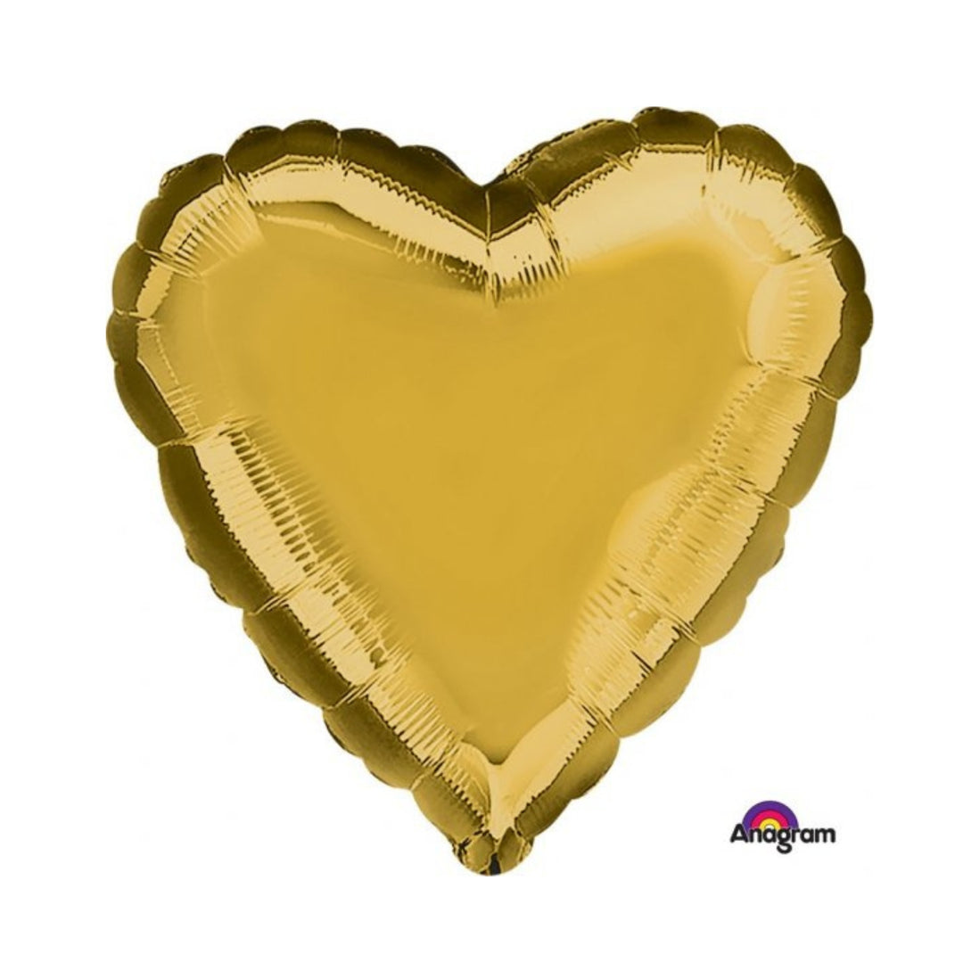 Metallic Gold Heart Foil Balloon