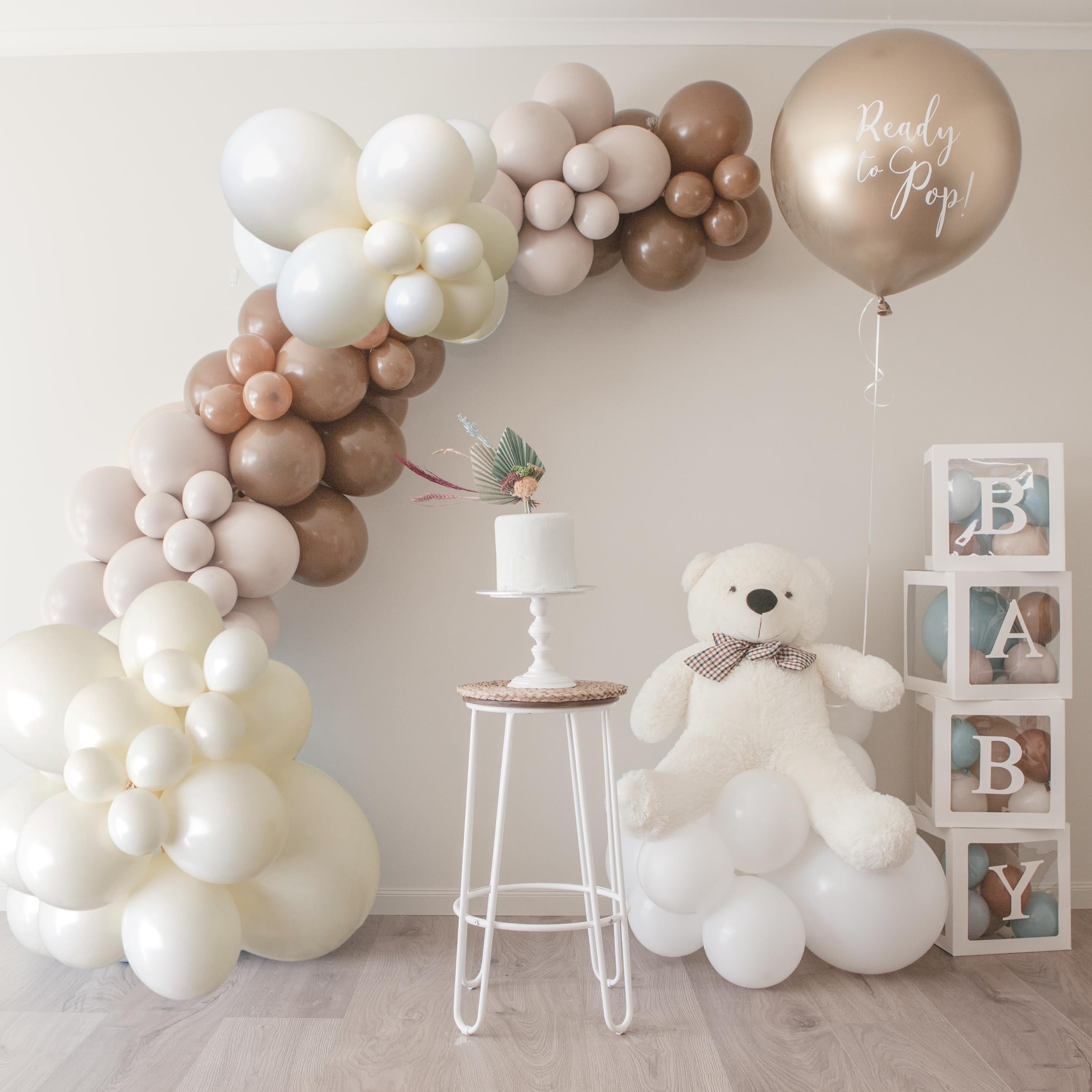 We Can't Bearly Wait Gender Reveal Balloon Garland DIY Kit - Lazy Bear