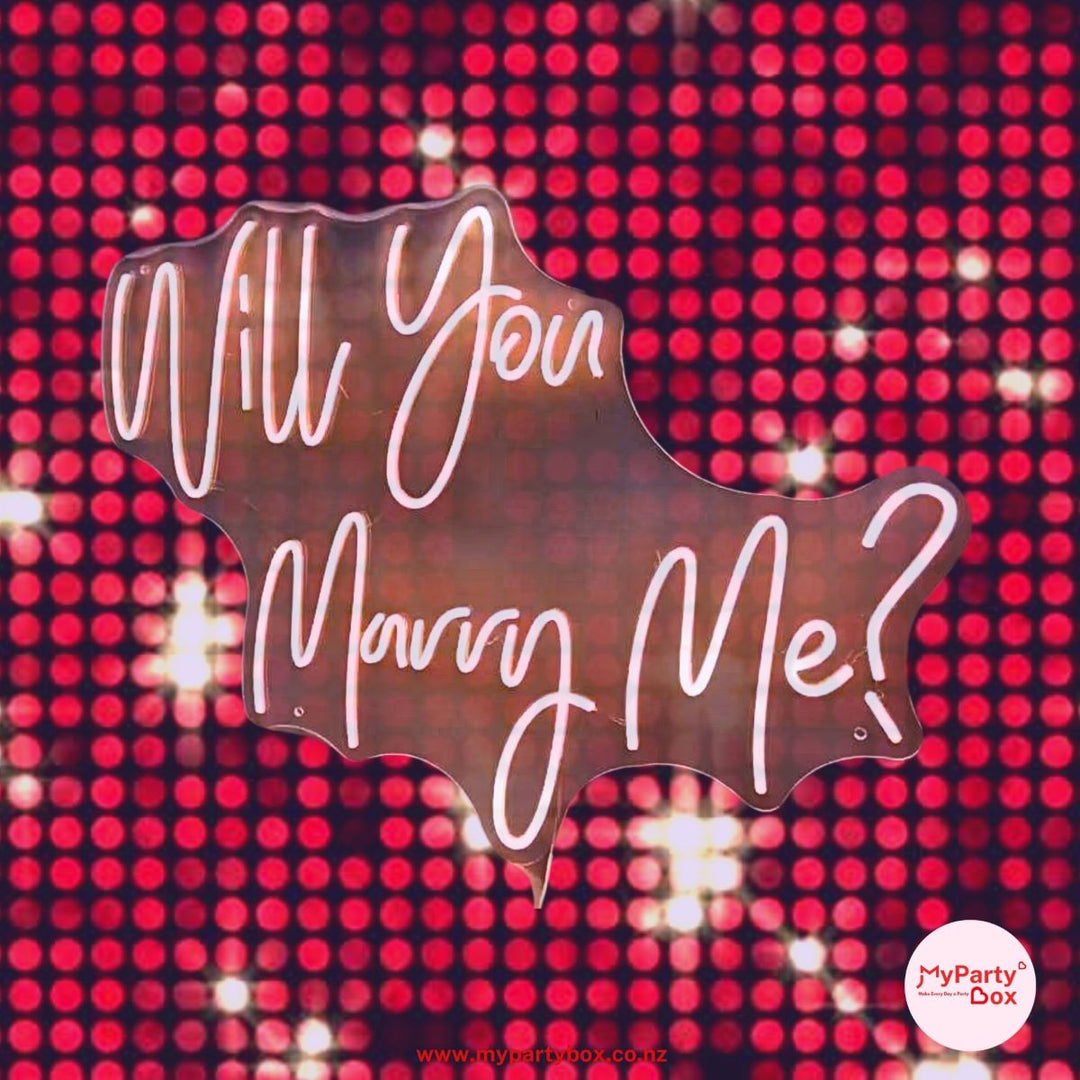 will you marry me Neon light