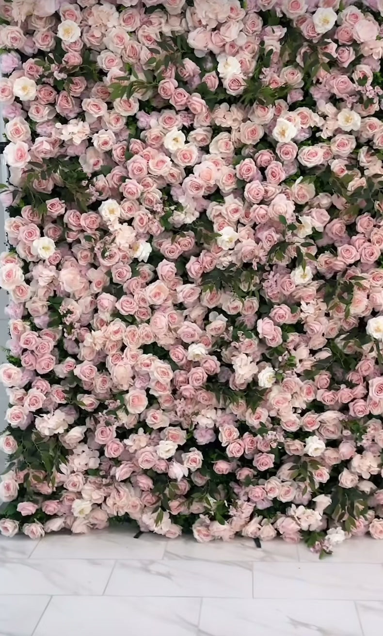 Pink Rose Flower wall