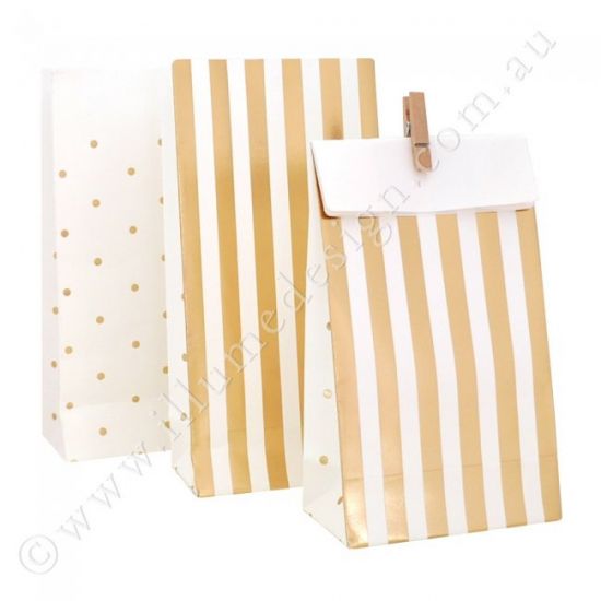 Illume Gold Stripes & Spots Treat Bags (PK10)