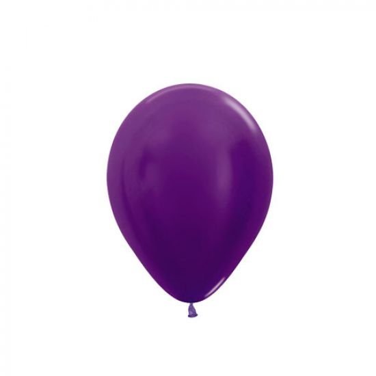 Sempertex 5" 12cm Metallic Purple Mini Latex Balloon