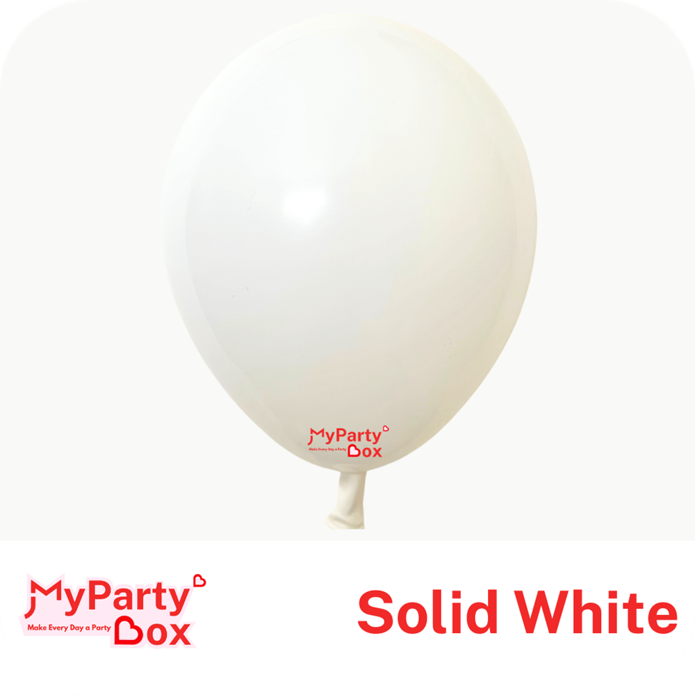 My Party Box Solid White Double Stuffed Latex Balloon