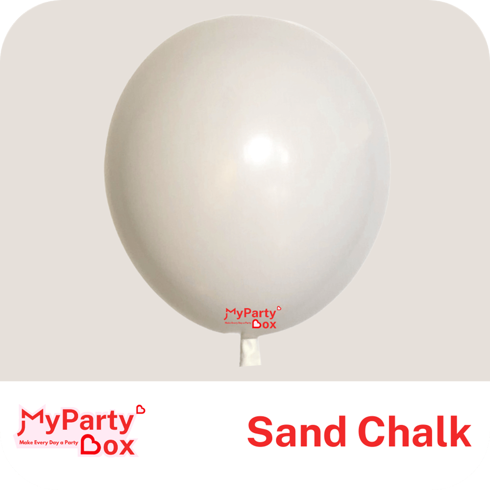 My Party Box Sand Chalk Double Stuffed Latex Balloon