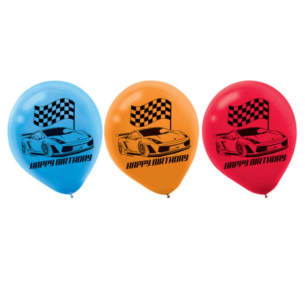 Racecar Latex Balloon Pack (PC6)
