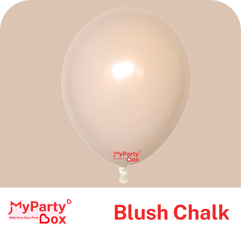 My Party Box Blush Chalk Double Stuffed Latex Balloon