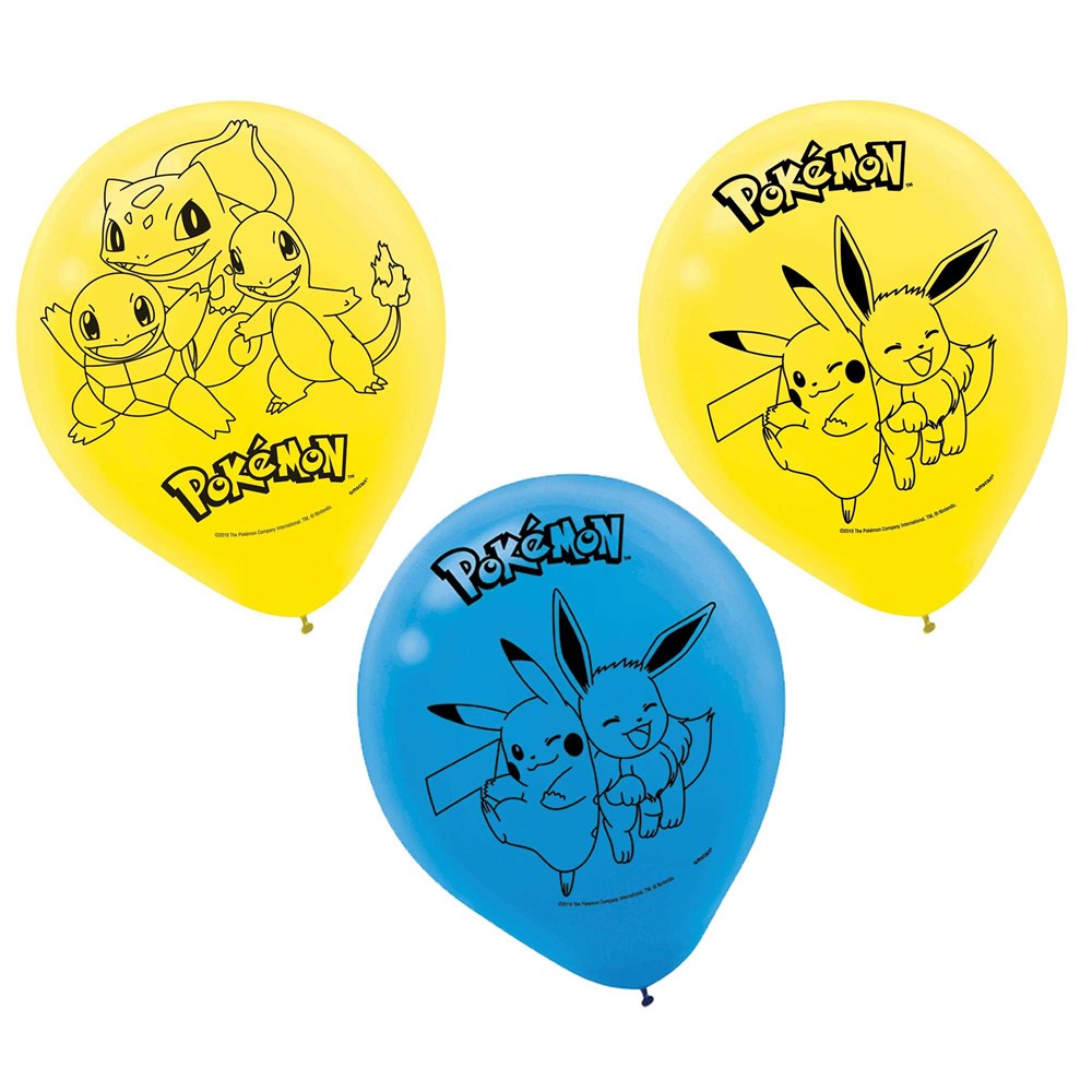 Pokemon Balloon Stack Pokemon Classic 30cm Latex Balloon Bundle (PC6) – Mypartybox.co.nz