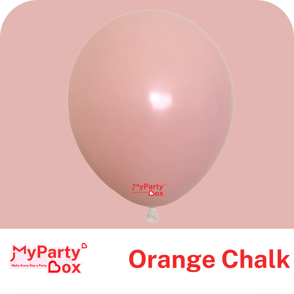 My Party Box Orange Chalk Double Stuffed Latex Balloon