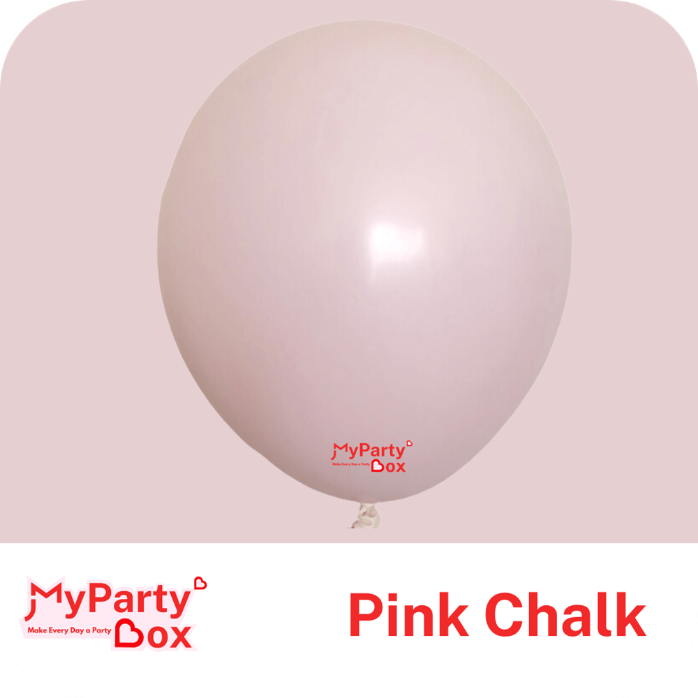 My Party Box Pink Chalk Double Stuffed Latex Balloon