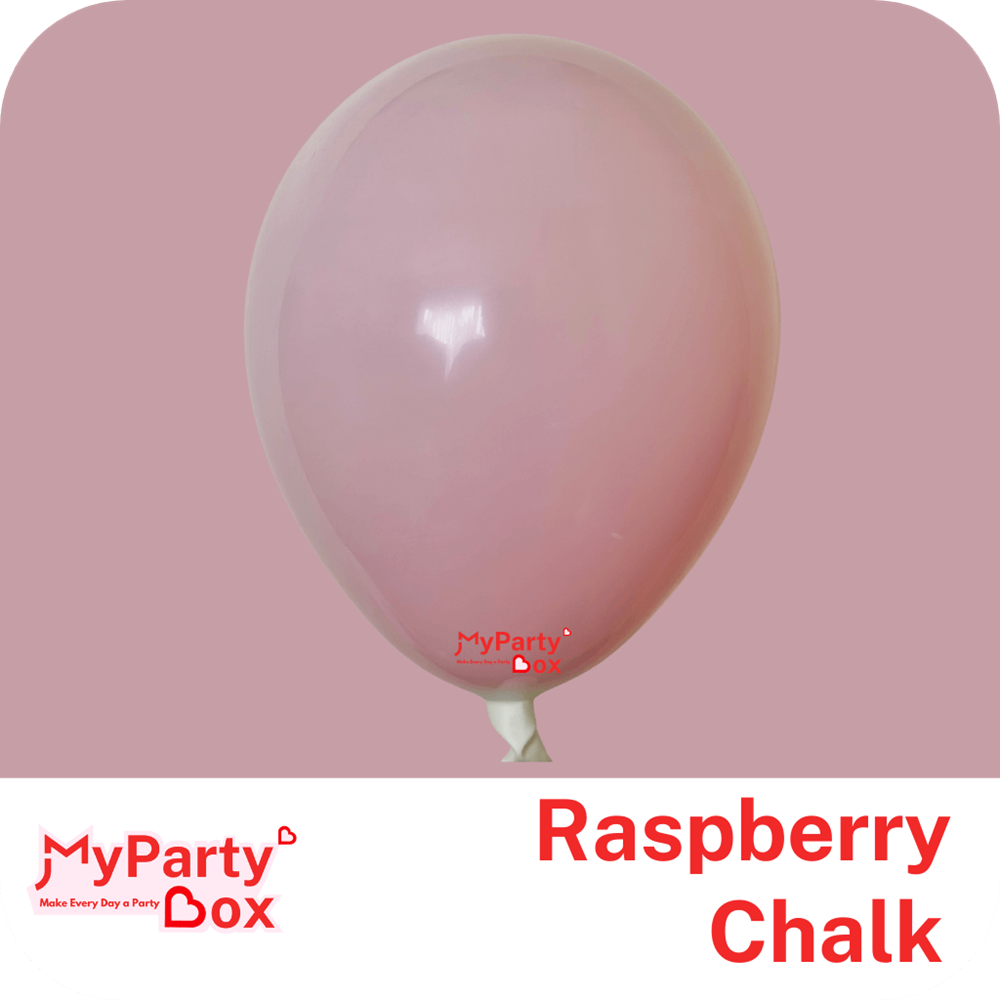 My Party Box Raspberry Chalk Double Stuffed Latex Balloon