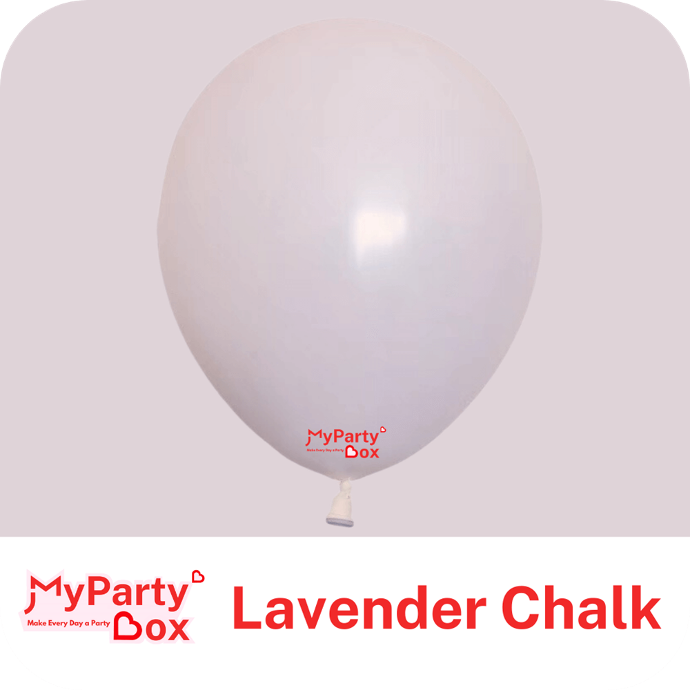 My party Box Lavender Chalk Double Stuffed Latex Balloon