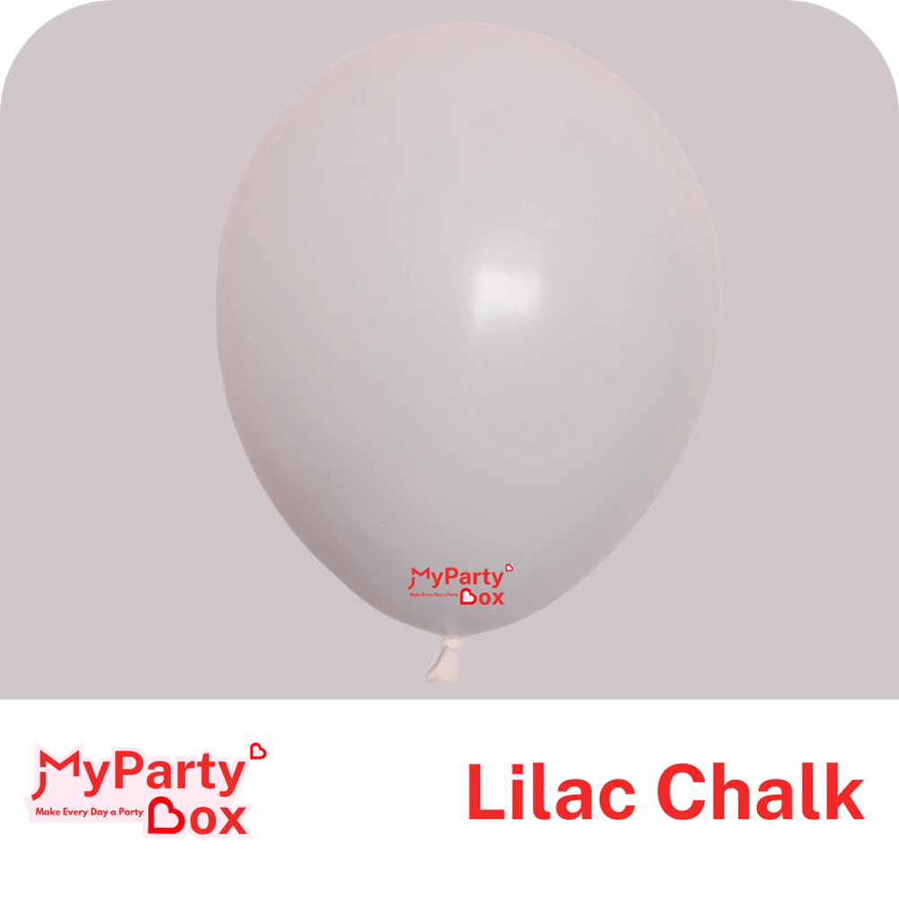 My Party Box Lilac Chalk Double Stuffed Latex Balloon